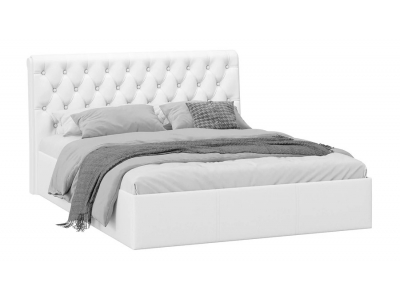 Кровать Скарлет 160 Тип 1 Кожзам Белый